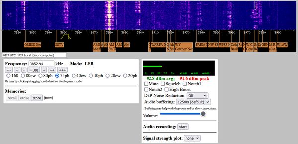 Web-based software radio