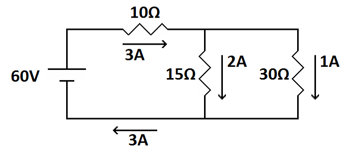 Currents in a Series-Parallel Circuit